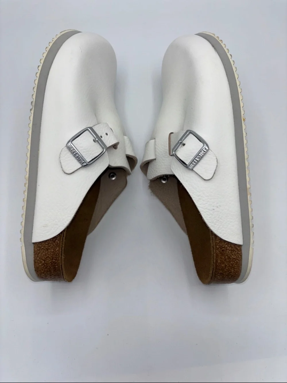 Birkenstock White Boston Clogs - Picture 7 of 14